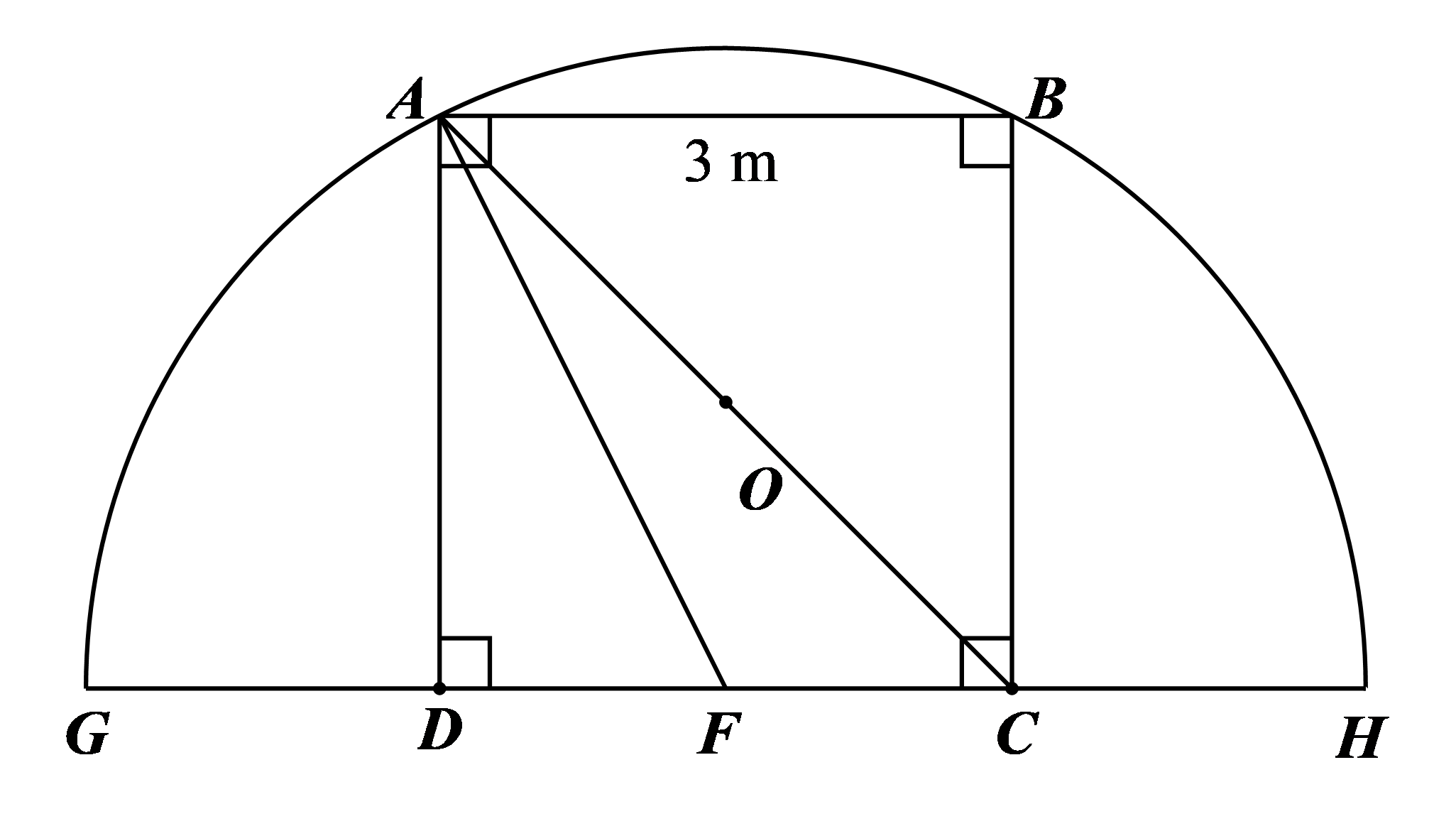 a) Độ dài đoạn thẳng \[OA\] là \(1,5\sqrt 2 \;\,{\rm{m}}\). (ảnh 1)