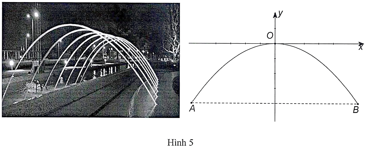 Tính chiều cao \(h\) từ điểm \(O\) đến mặt nước (Hình 5). (ảnh 1)