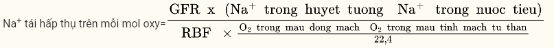 d) Lượng Na+ được tái hấp thu trên mỗi mol O2 dùng cho người B là lớn nhất. (ảnh 1)