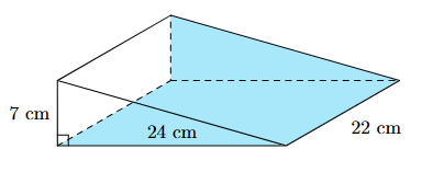 Thể tích của cái nêm bằng bao nhiêu cm3. (ảnh 1)