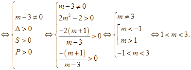 Cho phương trình (m - 3)9^(log2 x) + 2(m + 1)x^(log2 3) (ảnh 2)