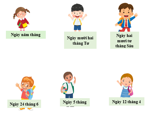 Nối các bạn có cùng ngày sinh: (ảnh 1)