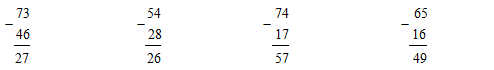 Đặt tính rồi tính. 73 – 46 (ảnh 1)