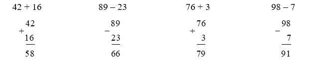 Đặt tính rồi tính  42 + 16 (ảnh 1)