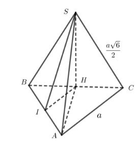 a) Đường thẳng SH là chiều cao của khối chóp S.ABC. (ảnh 1)