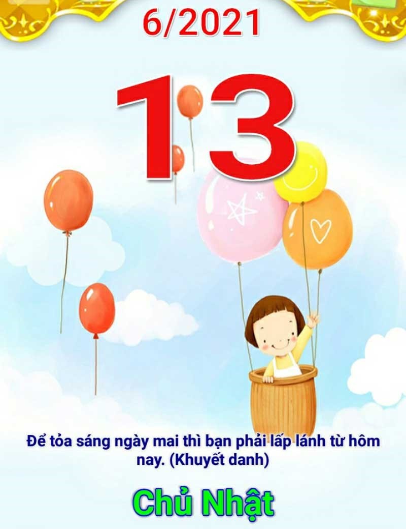 Hôm nay là Chủ Nhật ngày … tháng … năm 2021. (ảnh 1)