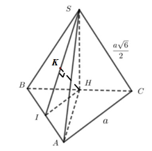 a) Đường thẳng SH là chiều cao của khối chóp S.ABC. (ảnh 2)