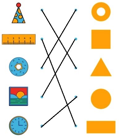 (1 điểm): Nối hình dạng thích hợp: (ảnh 2)