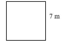 d) Hình vuông có cạnh dài 7 m (ảnh 1)