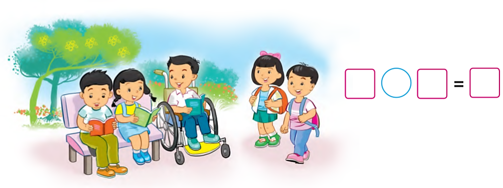Xem tranh rồi nêu phép cộng thích hợp: (ảnh 1)