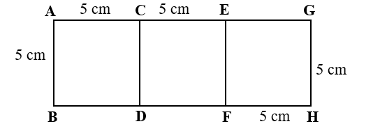So sánh diện tích hình vuông ABDC và diện tích hình chữ nhật AGHB (ảnh 1)
