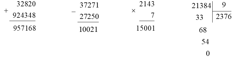 Đặt rồi tính  a) 32 820 + 924 348 (ảnh 1)