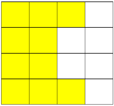 Hình đã tô màu 3/8 hình là:  (ảnh 2)