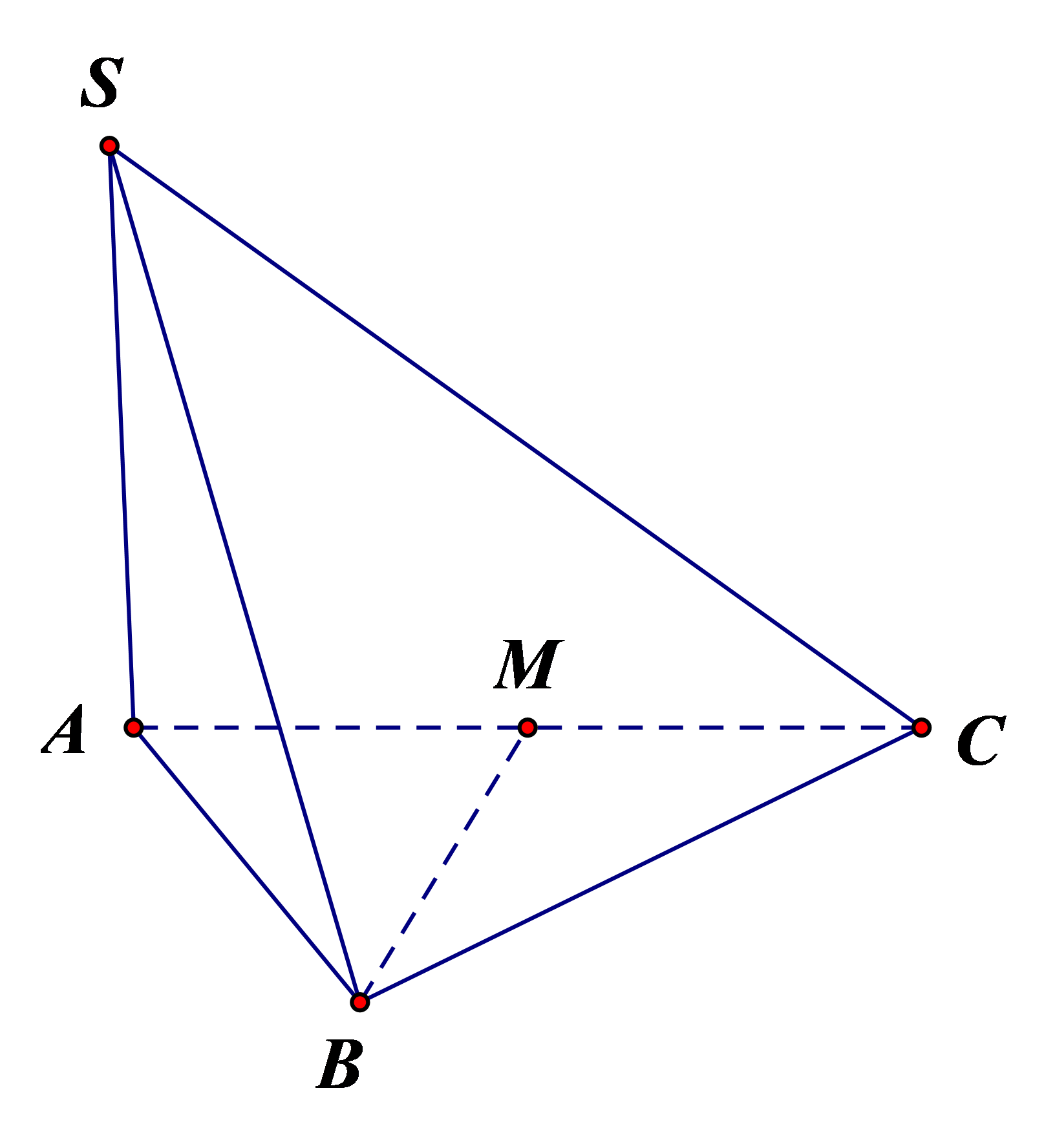 M là trung điểm của AC.  a) SA ^ BC.  b) BM ^ (SAC). (ảnh 1)