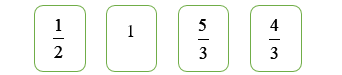  Sắp xếp các phân số sau theo thứ tự tăng dần\[\frac{1}{2}\]1\[\frac{5}{3}\]\[\frac{4}{3}\]\[\frac{1}{2}\]1\[\frac{5}{3}\]\[\frac{4}{3}\] (ảnh 1)