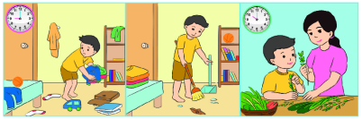 Chủ nhật, em giúp mẹ làm việc nhà (ảnh 1)