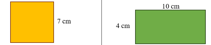 Diện tích hình vuông là ..... cm2 (ảnh 1)