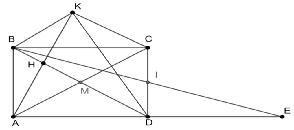 a) Chứng minh ABCD là hình chữ nhật. (ảnh 1)