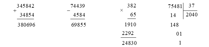 Đặt tính rồi tính.  345 842 + 34 854 (ảnh 1)