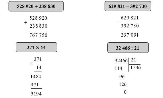 Đặt tính rồi tính: 528 920 + 238 830 (ảnh 2)