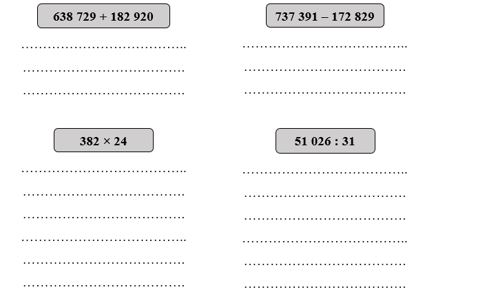 Đặt tính rồi tính: 638 729 + 182 920 (ảnh 1)