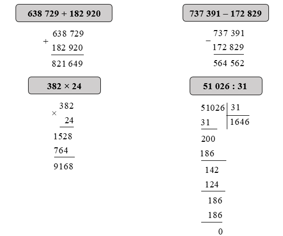 Đặt tính rồi tính: 638 729 + 182 920 (ảnh 2)