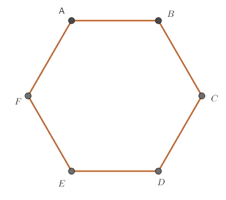 Hình lục giác đều có mấy đỉnh? A. 3 B. 4 C. 6 D. 8 (ảnh 1)
