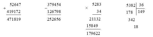 Đặt tính rồi tính  52 647 + 419 172 (ảnh 1)