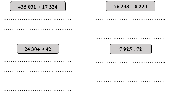 Đặt tính rồi tính: 435 031 + 17 324 (ảnh 1)
