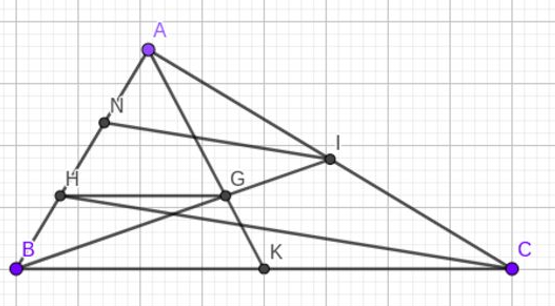  a) G là trọng tâm tam giác ABC (ảnh 1)