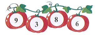 Số lớn nhất là: (1 điểm)   A. 9	B. 3	C. 8	D. 6 (ảnh 1)