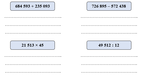 Đặt tính rồi tính 684 593 + 235 093 (ảnh 1)