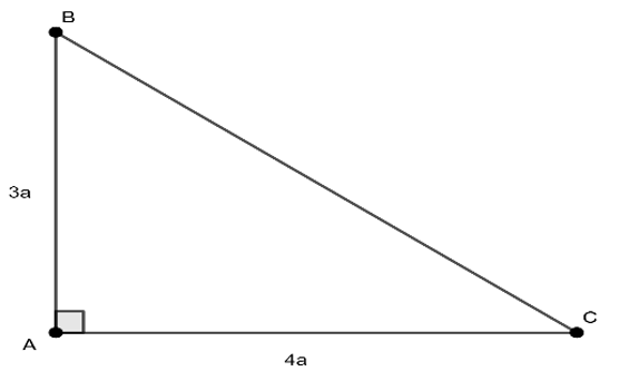 Cho tam giác ABC vuông tại A có AB = 3a, AC = 4a. Tính độ dài vectơ BC. (ảnh 1)