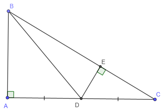 Chứng minh: EB2 – EC2 = AB2. (ảnh 1)