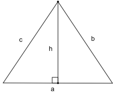 Công thức tính độ dài đáy của tam giác. (ảnh 1)