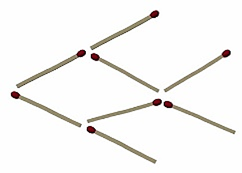 Hỏi 56 que diêm xếp được bao nhiêu con cá như vậy?  (ảnh 1)
