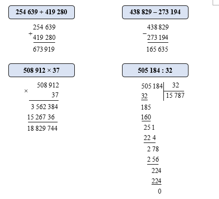  Đặt tính rồi tính 254 639 + 419 280 (ảnh 2)