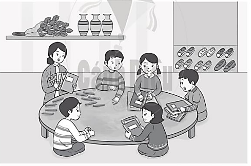 Xem tranh rồi viết một tình huống có phép chia: (ảnh 1)
