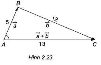 cho 2 vecto a=5, b=12 a b=13 (ảnh 1)