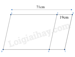 Tính diện tích hình bình hành ban đầu. (ảnh 1)
