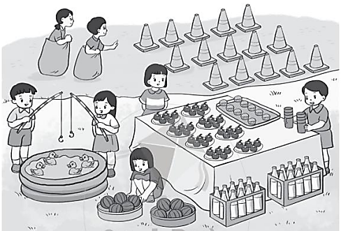 Xem tranh rồi nêu một tình huống có phép nhân hoặc phép chia: (ảnh 1)