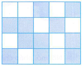 Phân số nào dưới đây chỉ số ô vuông đã tô màu trong hình bên? (ảnh 1)