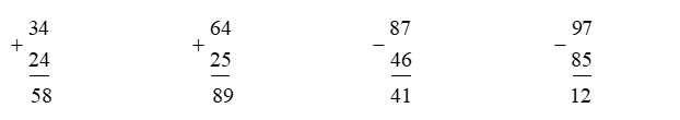 Đặt tính rồi tính  34 + 24 (ảnh 1)
