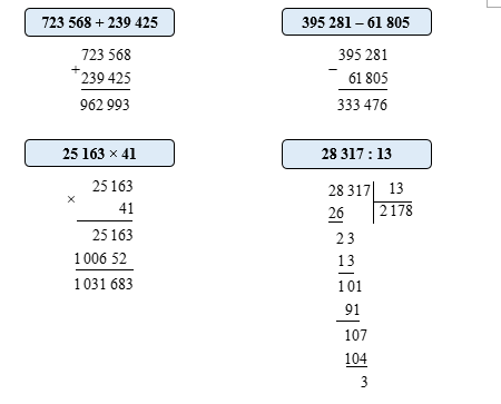 Đặt tính rồi tính.723 568 + 239 425 (ảnh 2)