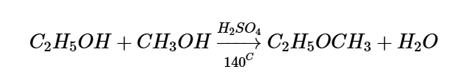 Cho phản ứng: C2H5OH+CH3OH->C2H5OCH3+H2O. Phản ứng trên thuộc loại phản ứng nào (ảnh 1)
