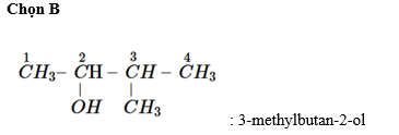 Ancol CH3 – CH(OH) – CH(CH3) – CH3 có tên thay thế là (ảnh 1)
