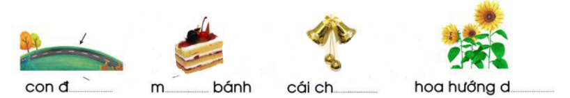 Điền vào chỗ trống iêng / uông / ương (ảnh 1)