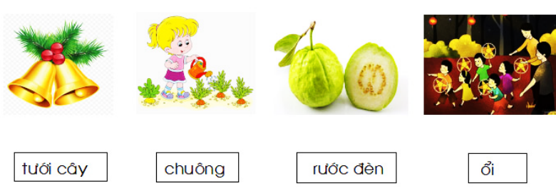 Nối hình với tiếng, từ phù hợp. Em đọc tiếng và đọc từ. (ảnh 1)