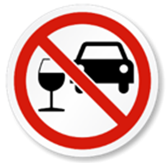 What does the sign say? A. You must be careful with drunk drivers. B. You shouldn't drive under the influence of drugs. C. You should be careful as there is a pub ahead. D. You mustn't drive after drinking. (ảnh 1)