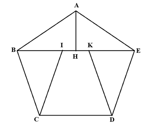 Điển số thích hợp vào chỗ chấm.   (1 điểm)   a) Có … đường thẳng vuông góc với BE. b) Hình bên có … hình bình hành. (ảnh 1)